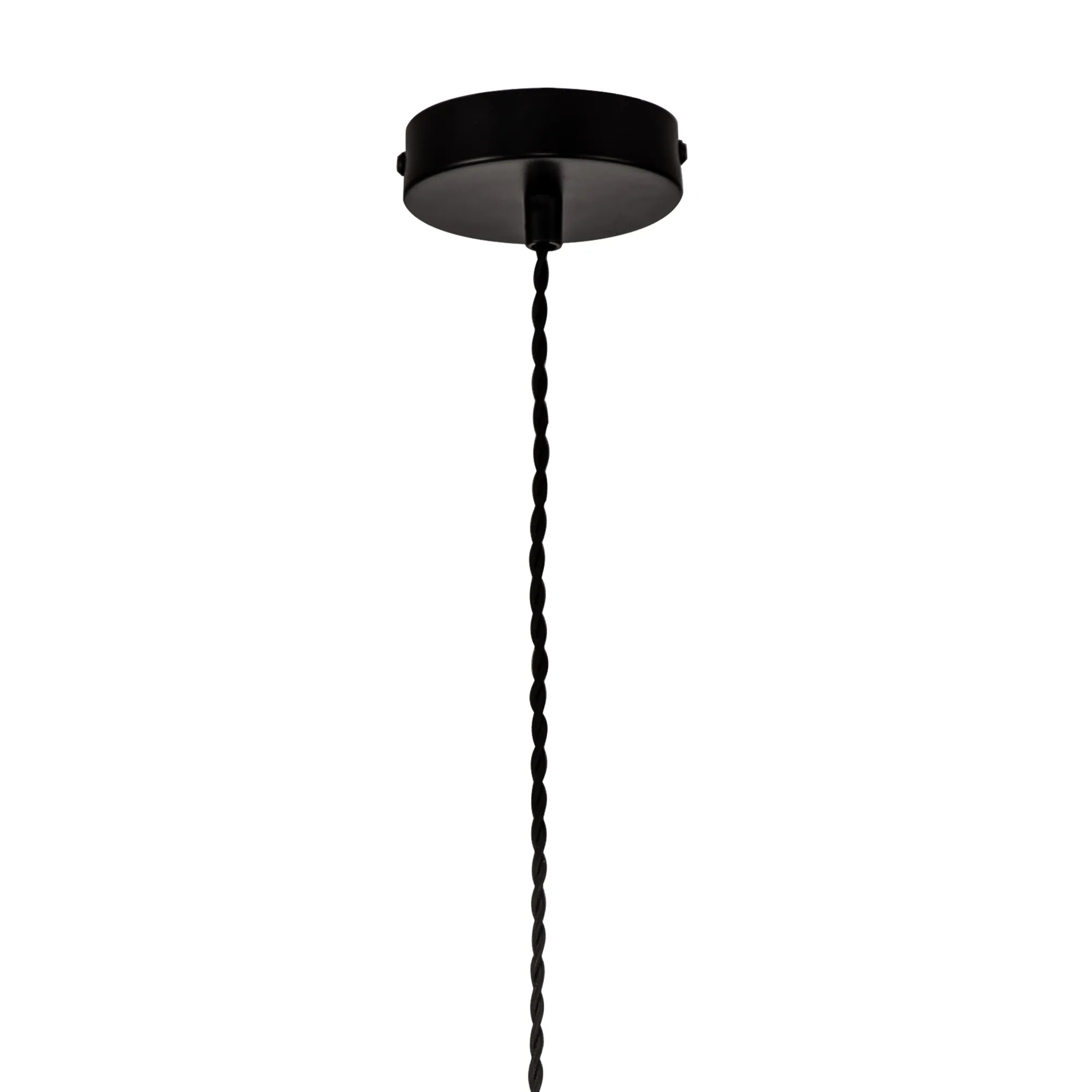 Cawdor Single Pendant, 1 Light E27, Matt Black/Black/Clear Wine Glass DK1108  Deco Cawdor